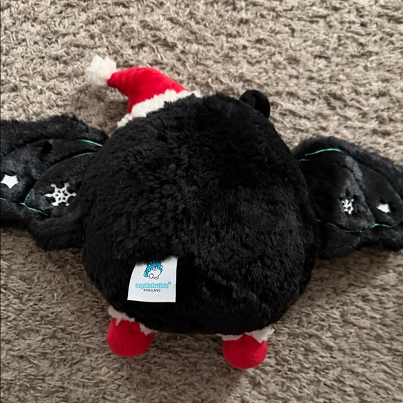 Squishable Festive Bat Plush Toy with Red Santa Hat - Picture 6 of 6